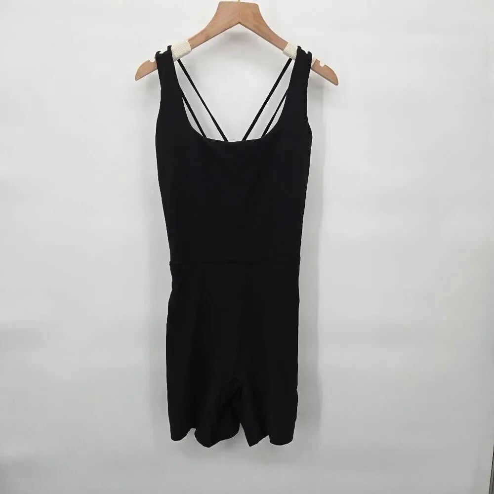 Calia Black One-Piece Size Large Romper Athletic Strappy